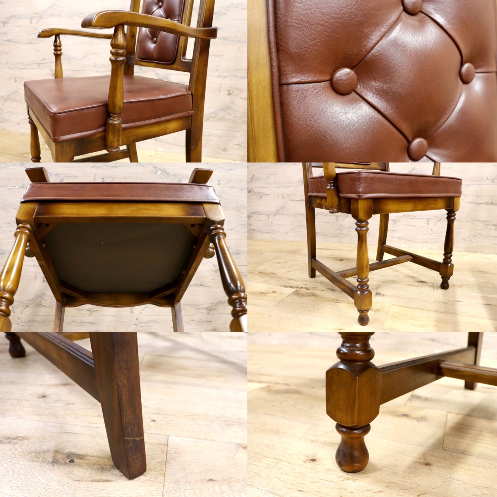 カリモク　アンティーク 木製チェア 2脚セット GMIH341C○karimoku / カリモク ダイニングチェア 2脚セット アーム