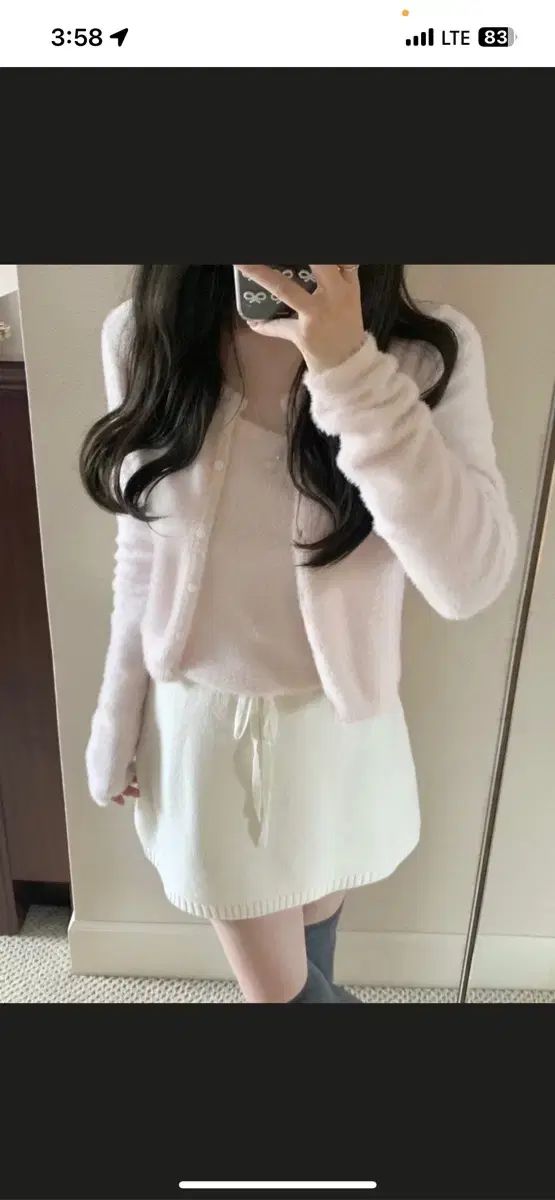 リーヴアワー ロッジ カーディガン セット ピンク