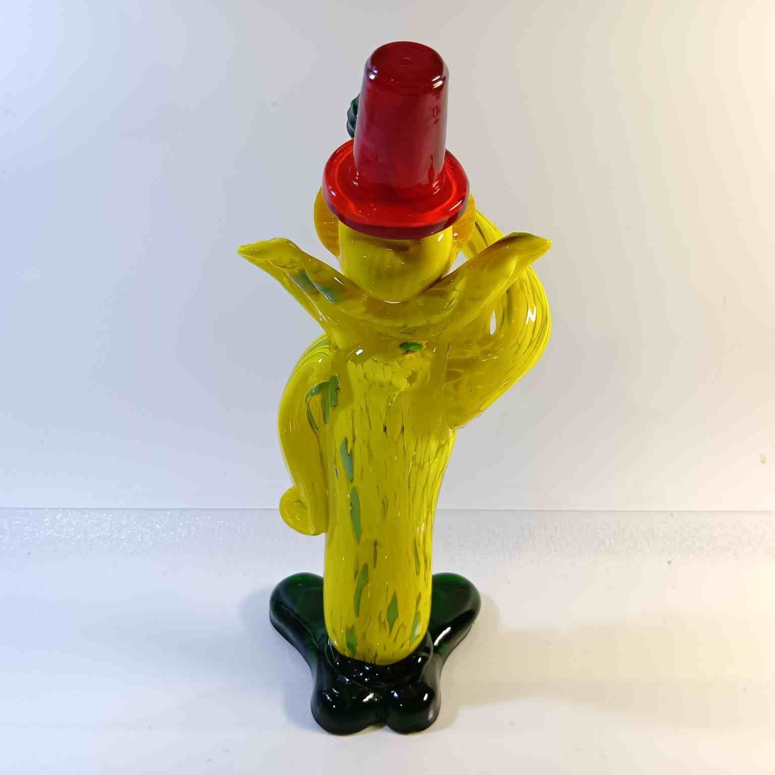  刻印 シール無し Murano ムラーノ ガラス ピエロ 置物 インテリア 管理No K11403_J1_80 キッズアクセサリー 置物 インテリア小物