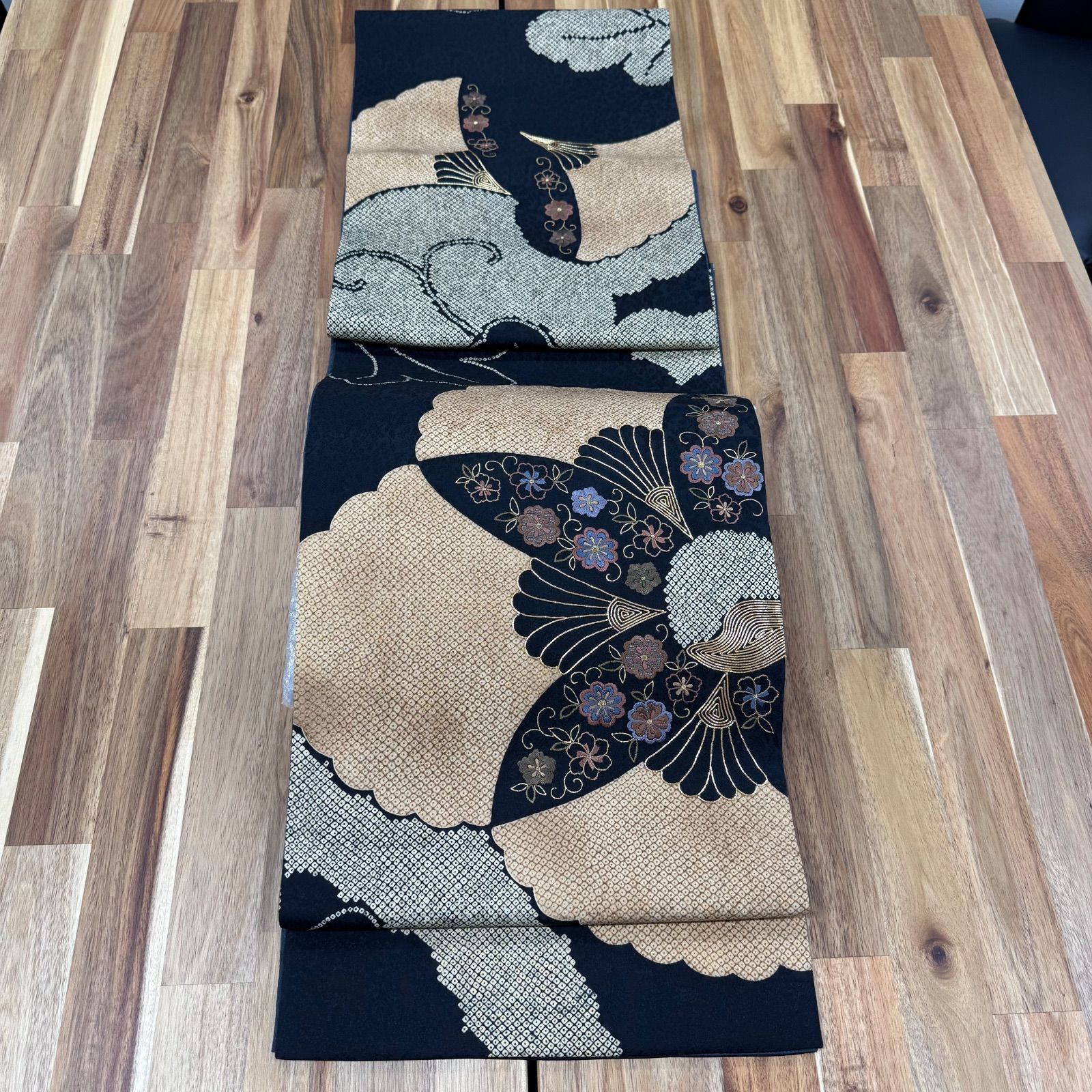 本手加工友禅刺繍袋帯 お仕立て上がり