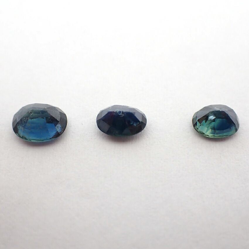  天然サファイア ルース 5 PC 合計約3.68 ct j 115-74 ルース(裸石) 原石 ビーズ アクセサリー道具 材料