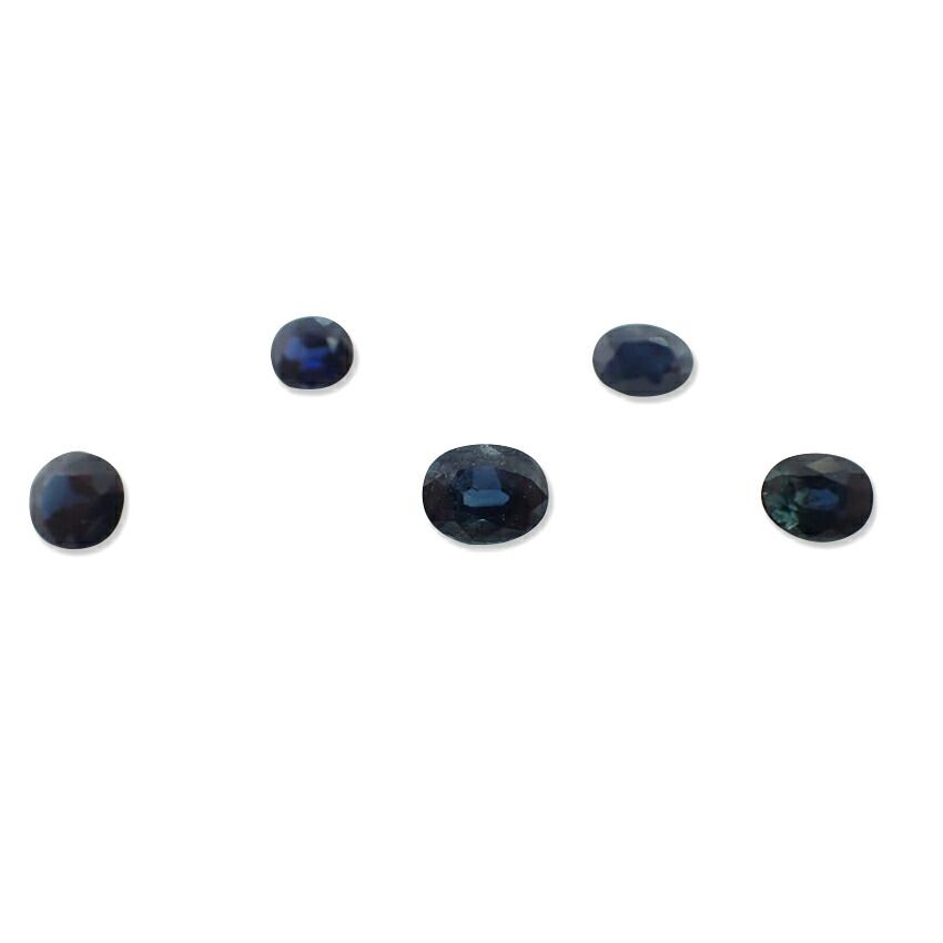 天然サファイア ルース 5 PC 合計約3.68 ct j 115-74