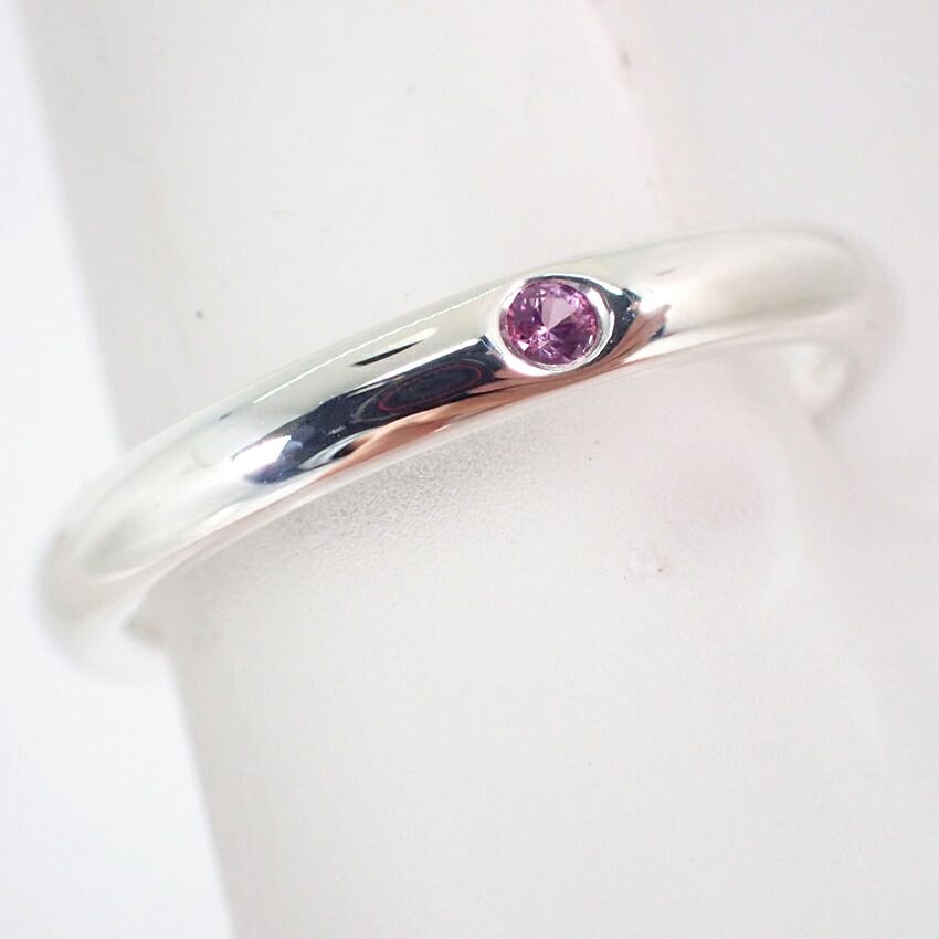 ティファニー 925 ルビー スタッキングバンド リング/10号/j115-76