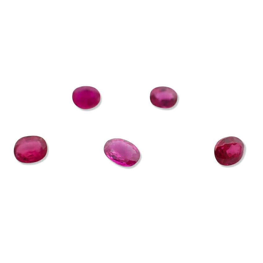 天然ルビー ルース 5 PC 合計約1 50 ct j 115 71