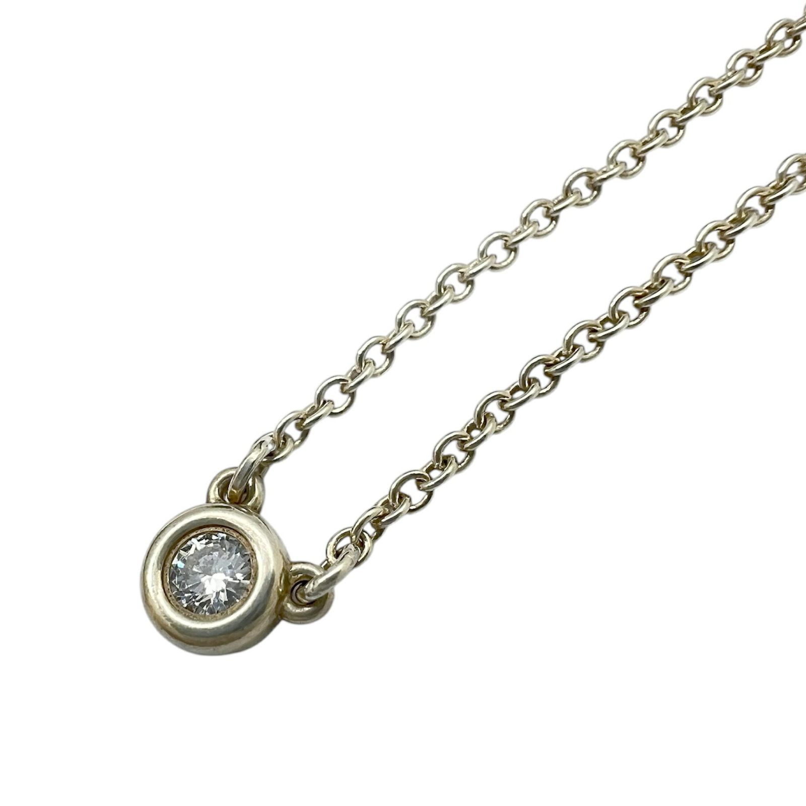 ティファニー バイザヤード ネックレス ダイアモンドスターリングシルバー925 TIFFANY&Co. ティファニー バイザヤード ネックレス 1P ダイヤ エルサ