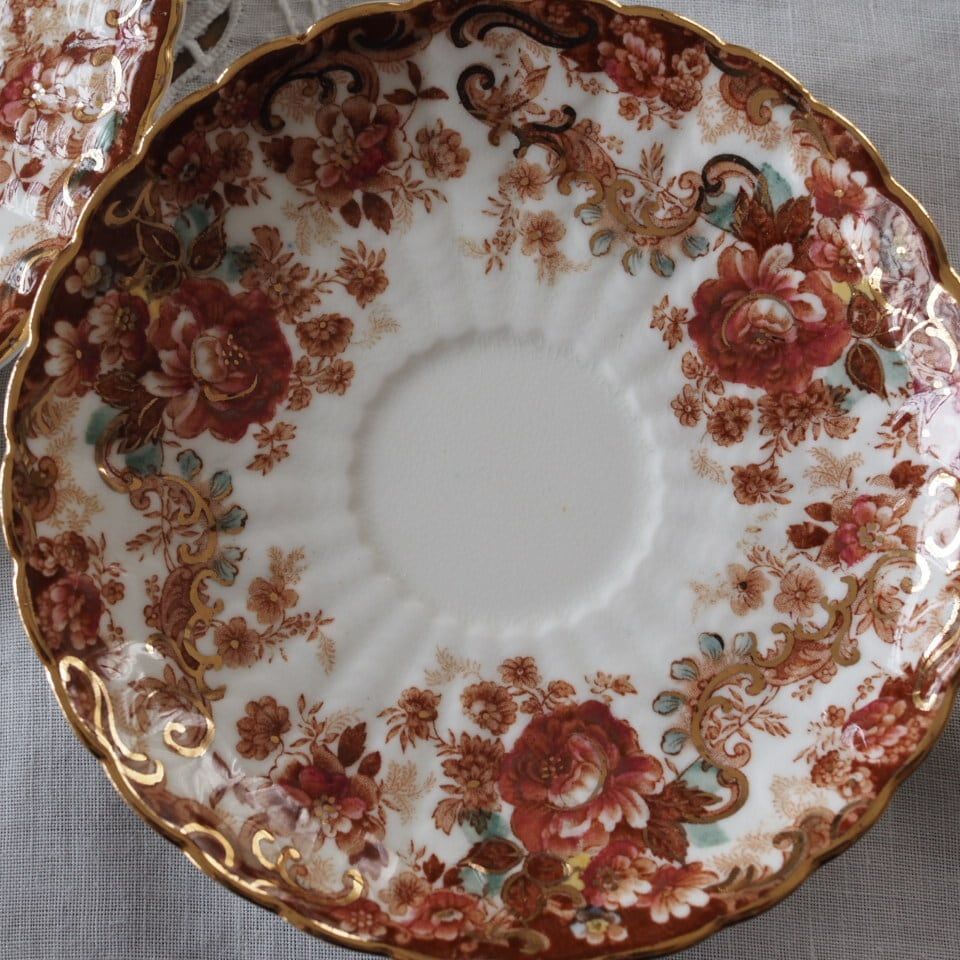 英国アンティーク サミュエルラドフォード トリオA カップ&ソーサー F8