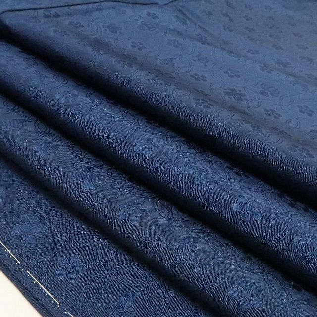  ❁tomihisa❁ 着物 正絹 仕付け糸付 ワイドサイズ 迷った日に選びたい紺青色の安心感 色無地 7405 色無地 着物