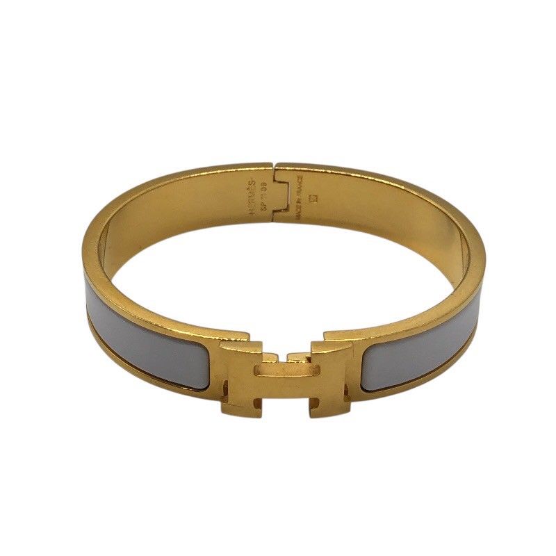 エルメス HERMES クリッククラックPM ホワイト/GD エナメル・メタル