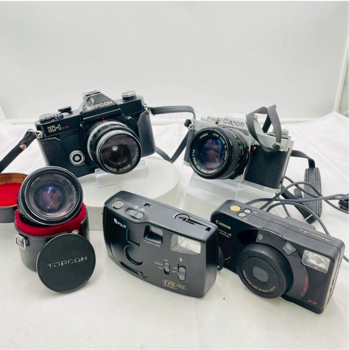 まとめ Canon AV-1 Autoboy A XL FUJI FZ-5 TOPCON一眼 Hi-Topcor 修理ベース