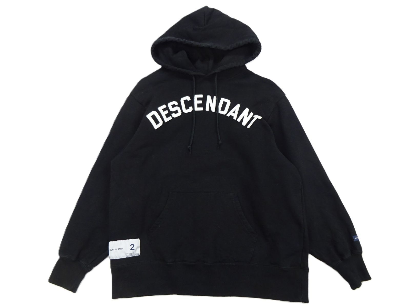 DESCENDANT ディセンダント パーカー アーチロゴ フーディー ブラック