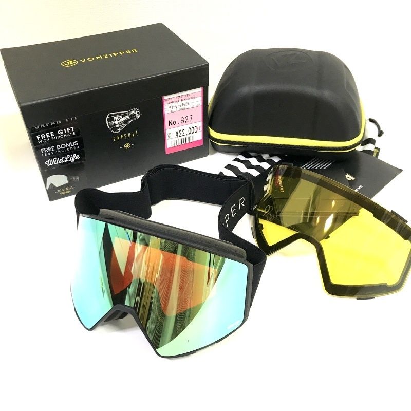 ボンジッパー CAPSULE スノーボードゴーグル 18-19モデル AI 21 M-700 サイズF ミラーレンズ スキー アウトドア TA 3901