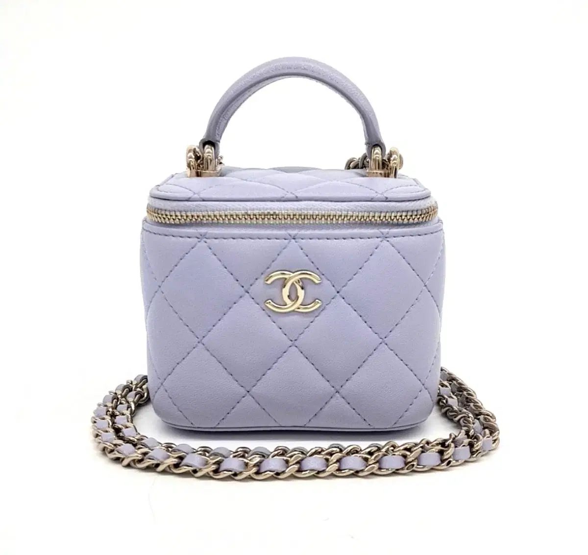 シャネル キルティング ミニ バニティ バッグ ラベンダー
