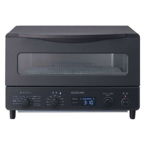 オーブントースター 1225 W 食パン ブラック コイズミ KOS 1236 K
