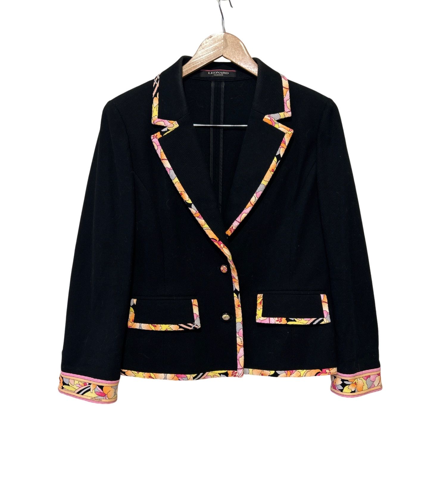 ZM1687 LEONARD レオナール ジャケット レディース ブラック 黒 サイズ