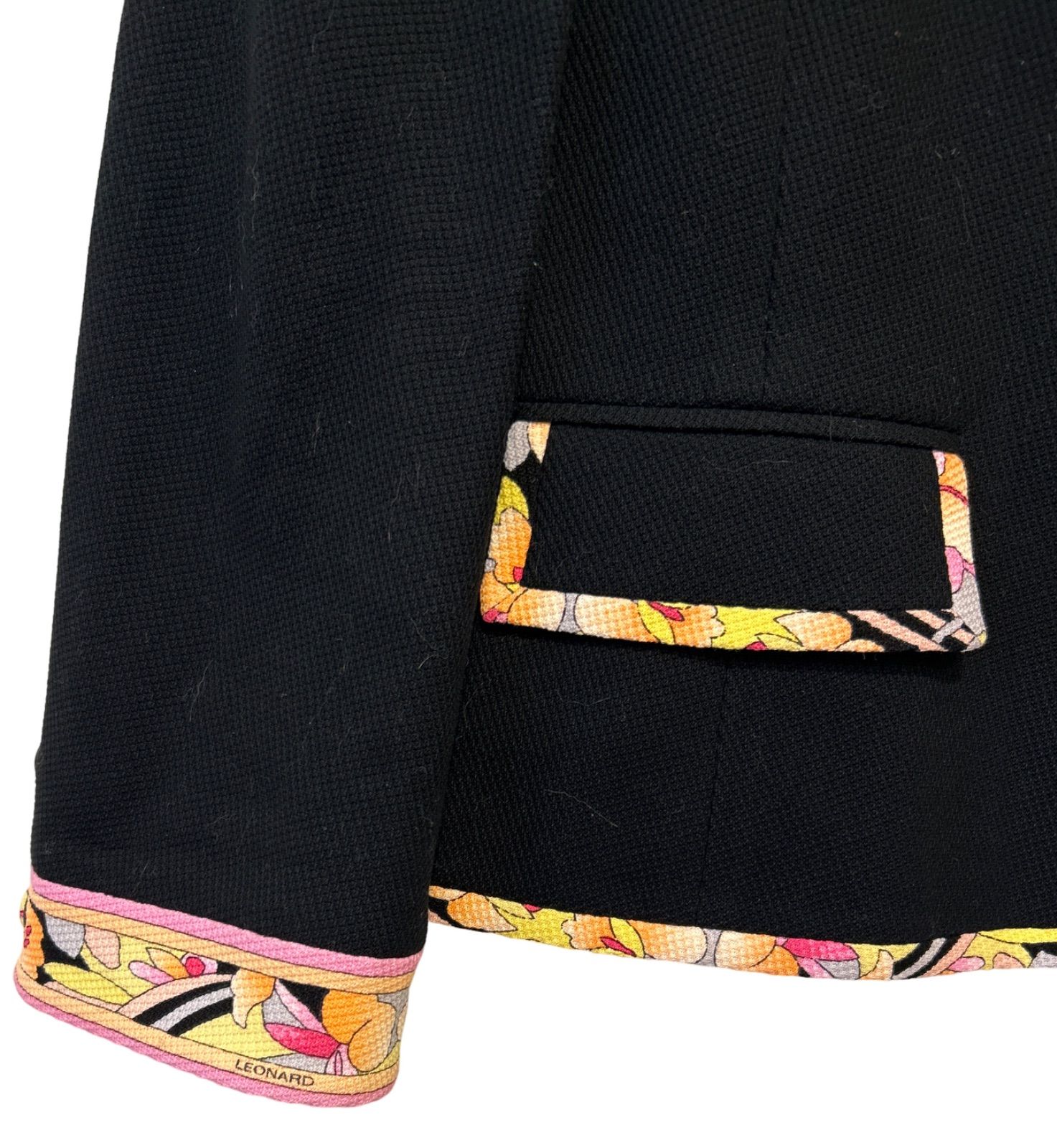 ZM1687 LEONARD レオナール ジャケット レディース ブラック 黒 サイズ