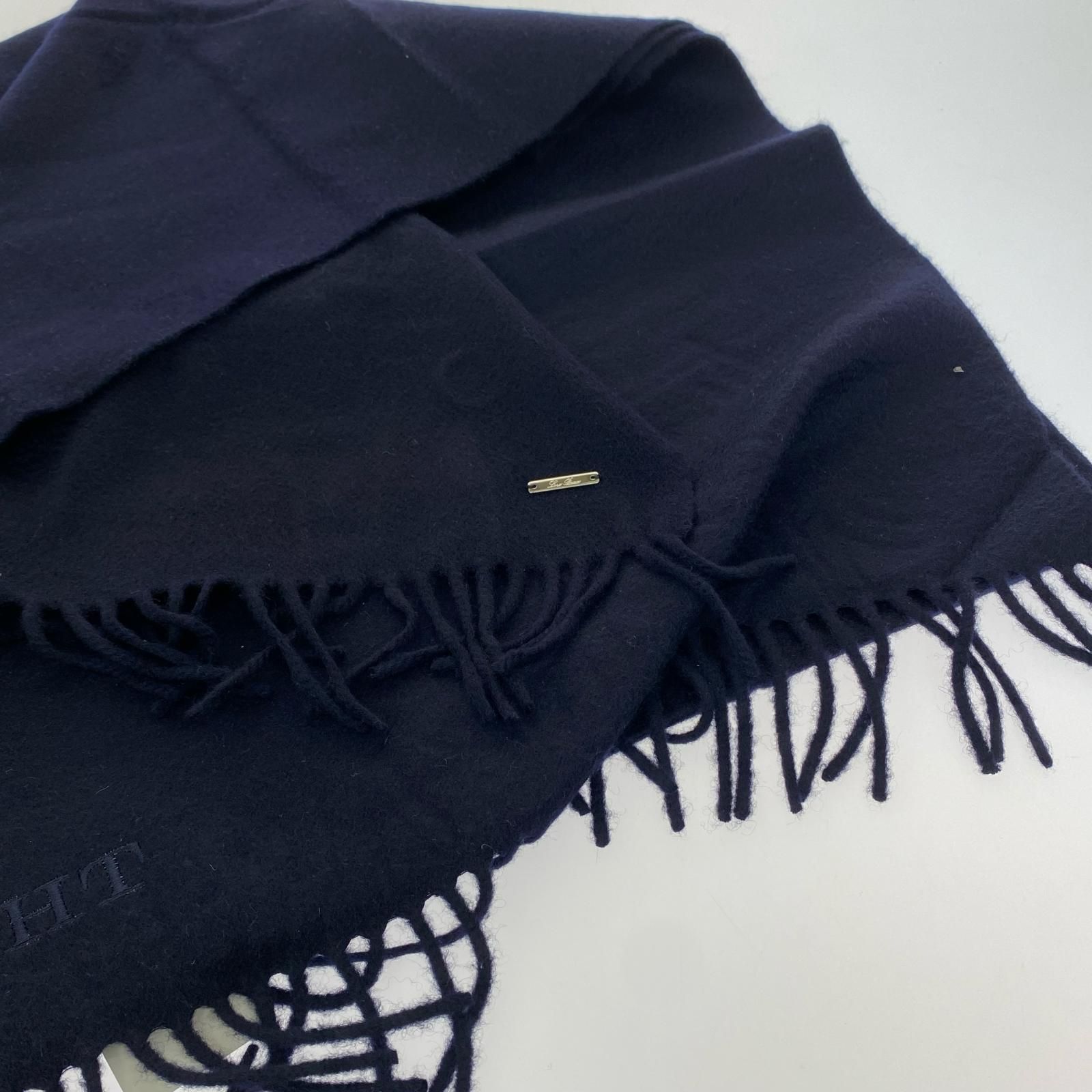 Loro Piana メンズ カシミヤマフラー ネイビー - メルカリ