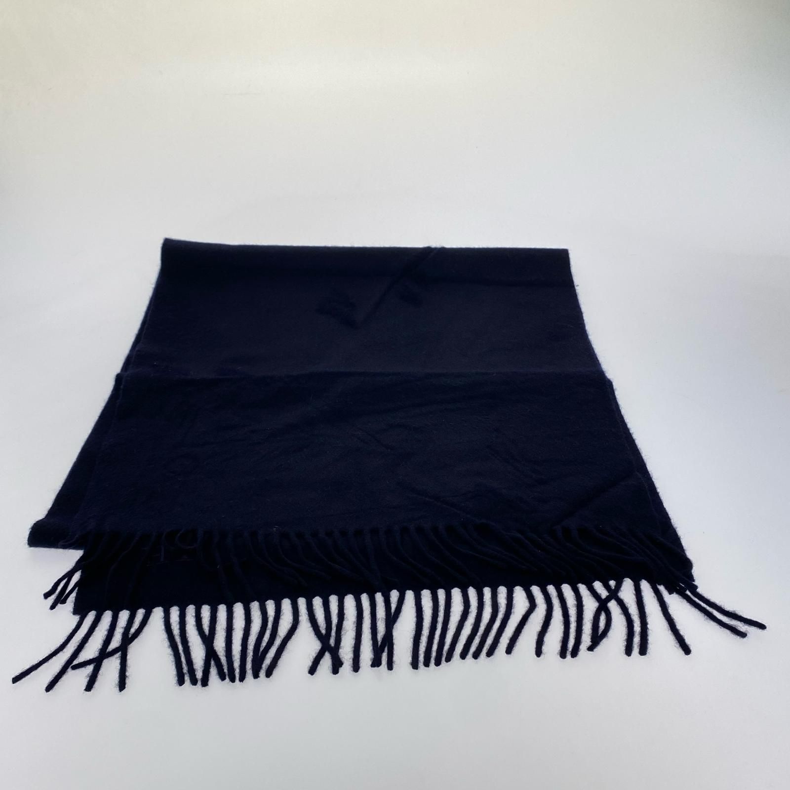 Loro Piana メンズ カシミヤマフラー ネイビー - メルカリ