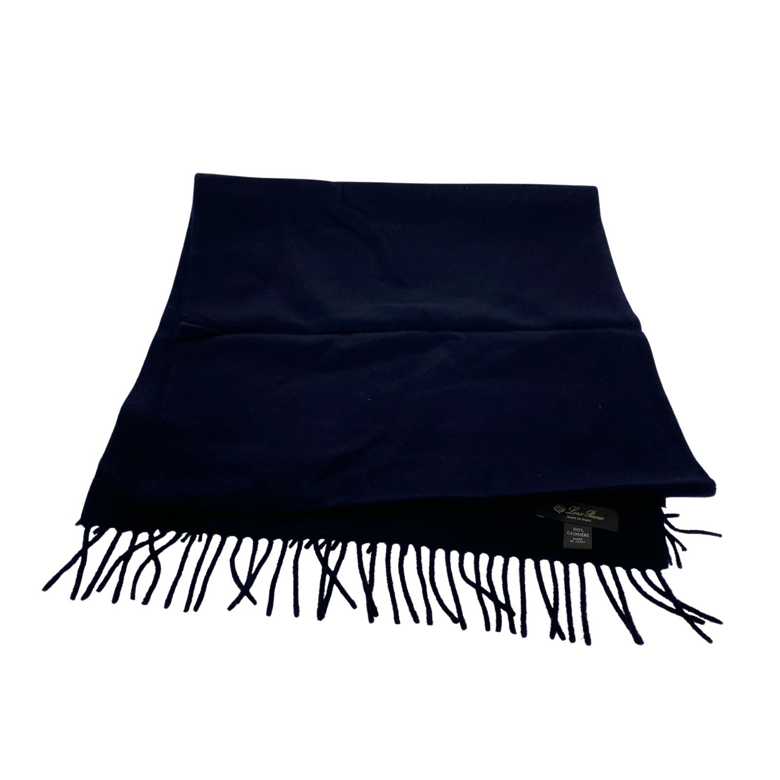 Loro Piana メンズ カシミヤマフラー ネイビー - メルカリ