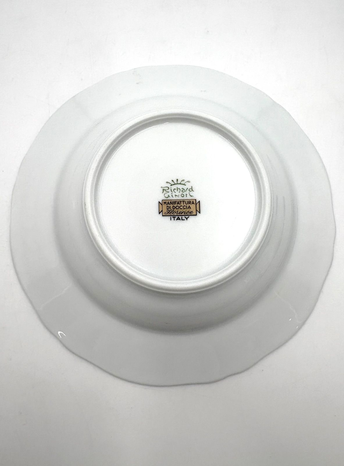 未使用保管品　希少　リチャードジノリ　アンティックローズ　プレートスープ皿　箱付 RICHARD GINORI (リチャードジノリ) スーププレート アンティック