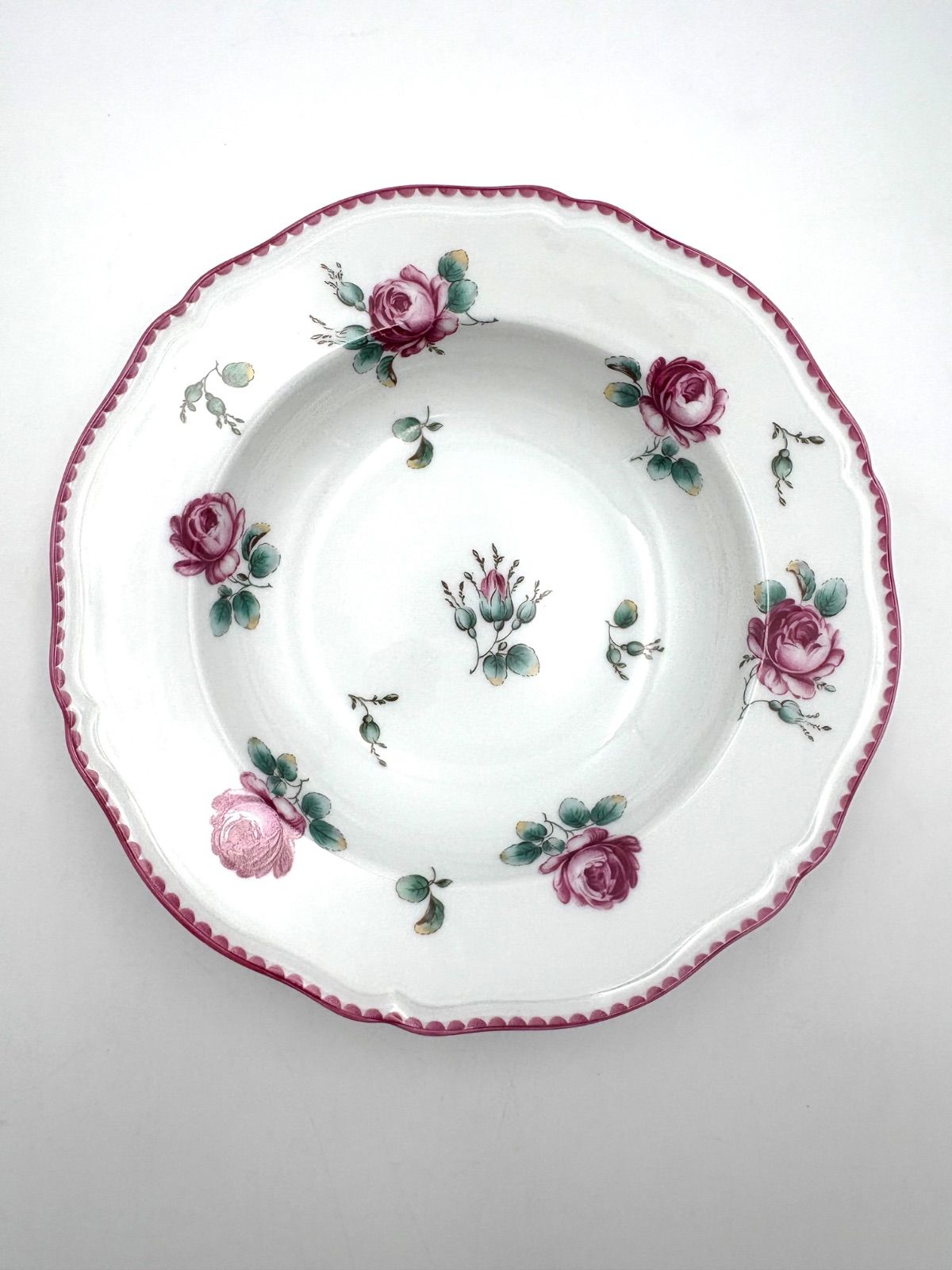 未使用保管品　希少　リチャードジノリ　アンティックローズ　プレートスープ皿　箱付 未使用保管品 希少 リチャードジノリ アンティックローズ プレート