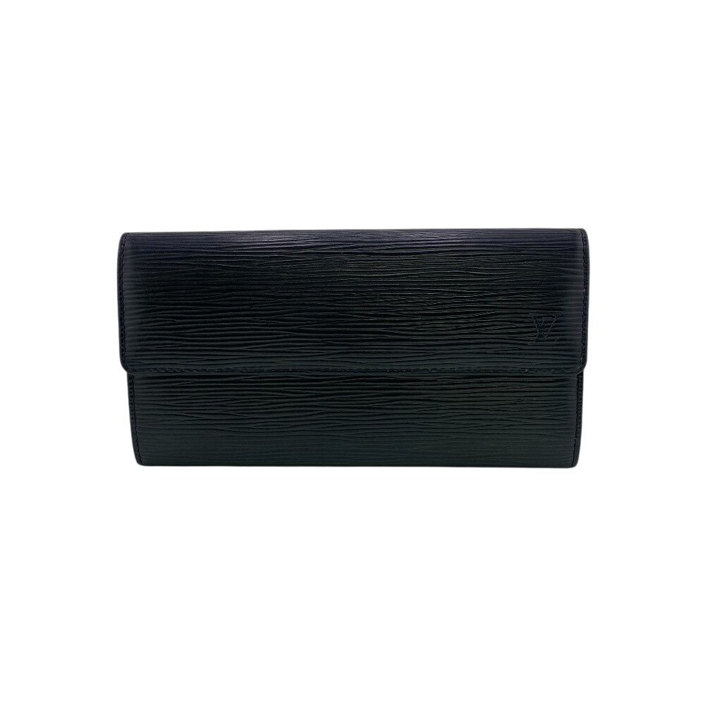 LOUIS VUITTON ルイヴィトン M 63742 フラップ 二つ折り ロングウォレット ポルトフォイユ サラ 長財布 ブラック メンズ