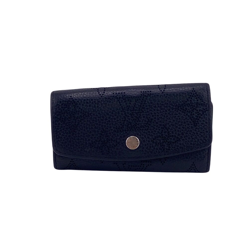 LOUIS VUITTON ルイヴィトン M 64054 穴あきモノグラム 4連 ミュルティクレ4 キーケース ブラック レディース