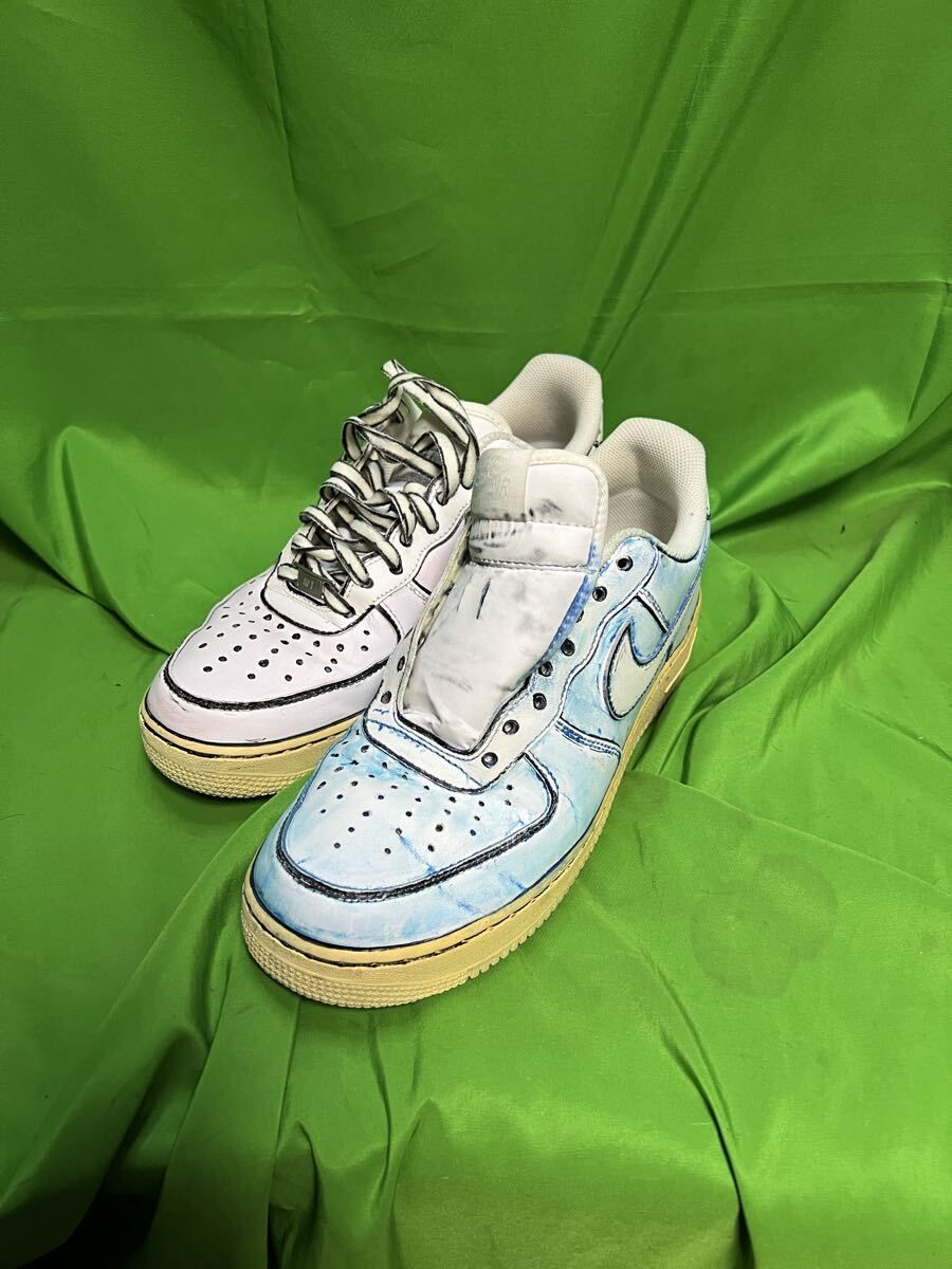 カスタムペイント★[ナイキ] エア フォース 1 [AIR FORCE 1 '] ホワイト/ホワイト 315122-111★28ｃｍ カスタムペイント☆[ナイキ] エア フォース 1 [AIR FORCE 1