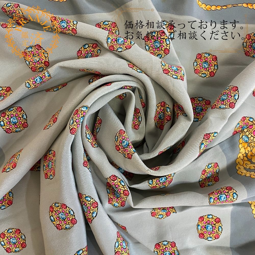 CHANEL シャネル スカーフ スモーキーグリーン レディース