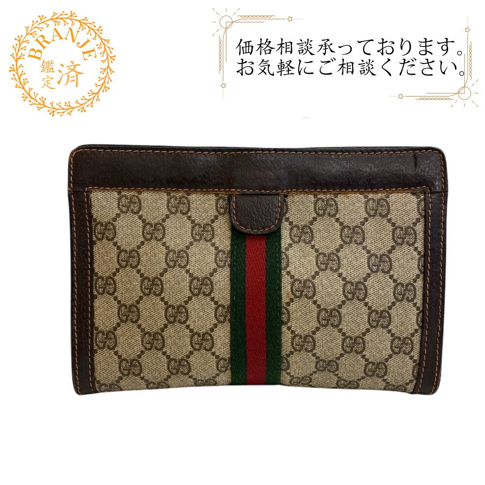 GUCCI グッチ クラッチバッグ ブラウン ユニセックス