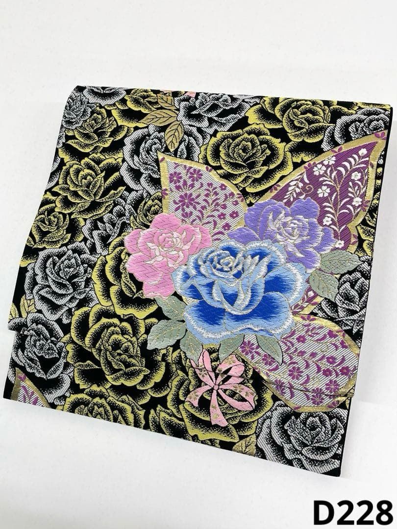 袋帯 正絹 振袖 薔薇尽くし D228 - メルカリ