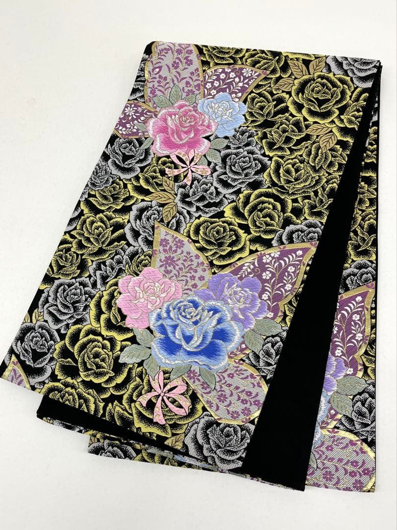  袋帯 正絹 振袖 薔薇尽くし D 228 袋帯 帯