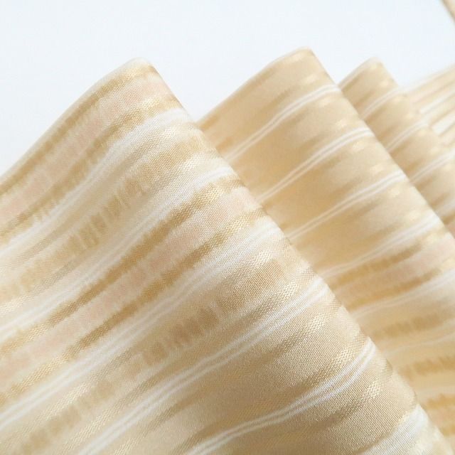 ❁tomihisa❁ 縦縞 着物 正絹 着て見て体感 ひと度纏えば余裕の笑顔 仕付け糸付 長襦袢 7414