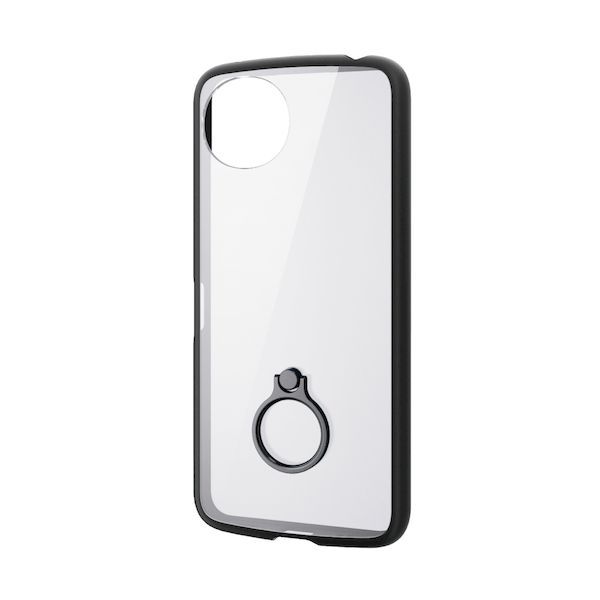 【新品・７営業日以内発送】エレコム ELECOM PM-S251TSLFCRBK AQUOS wish5 SH－52F ケース ハイブリッド 衝撃吸収 軽量 薄型 カメラレンズ保護設計 リング付 ブラック PMS251TSLFCRBK【沖縄離島販売不可】