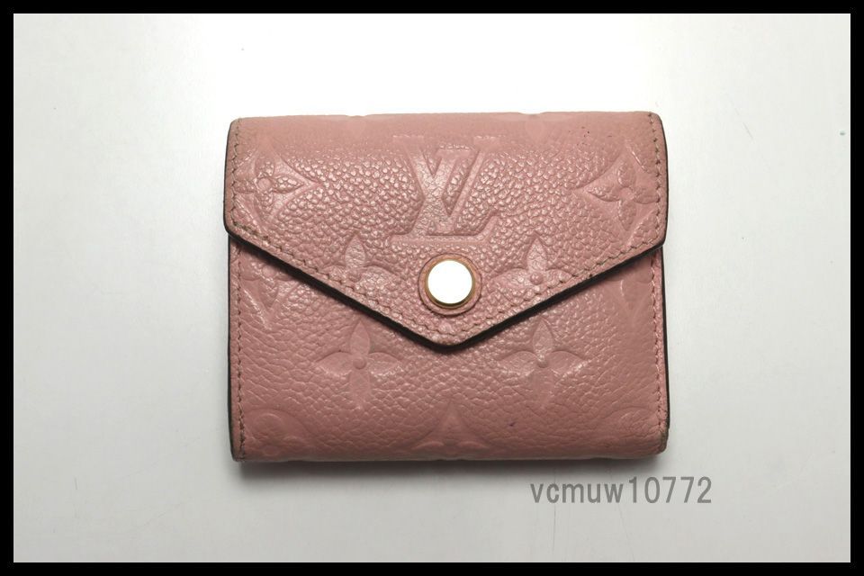 RFIDタグ近年 美 LOUIS VUITTON モノグラムアンプラント ポルトフォイユゾエ レザー 3つ折り財布 ルイヴィトン 1113 tm 6044746