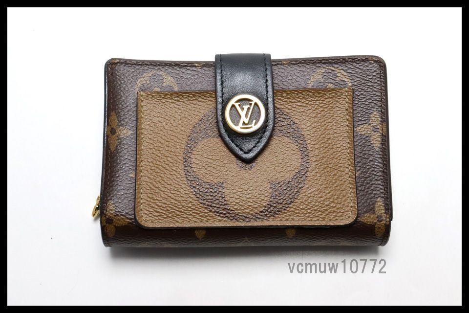 シリアル消え近年 美 ルイヴィトン モノグラムジャイアントリバース ポルトフォイユジュリエット 2つ折り財布 1113 qi 7839281