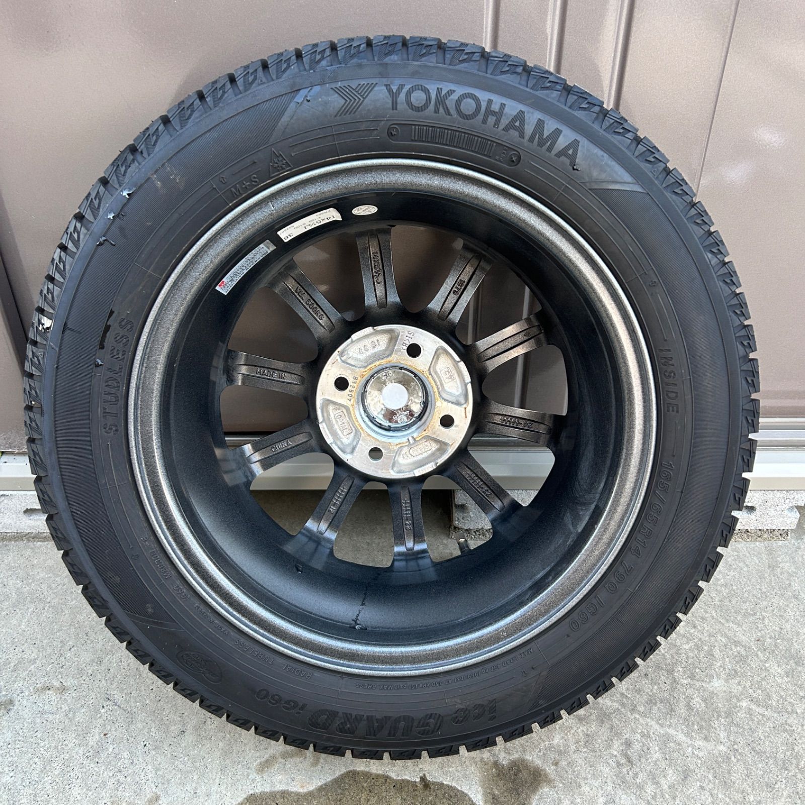 14インチ ホイールセット　スタッドレスタイヤ　アイスガード Millous 愛知県愛西市発】MiLLOUS ミルウス 165/65R14 5 1/2J 100 YOKOHAMA ice