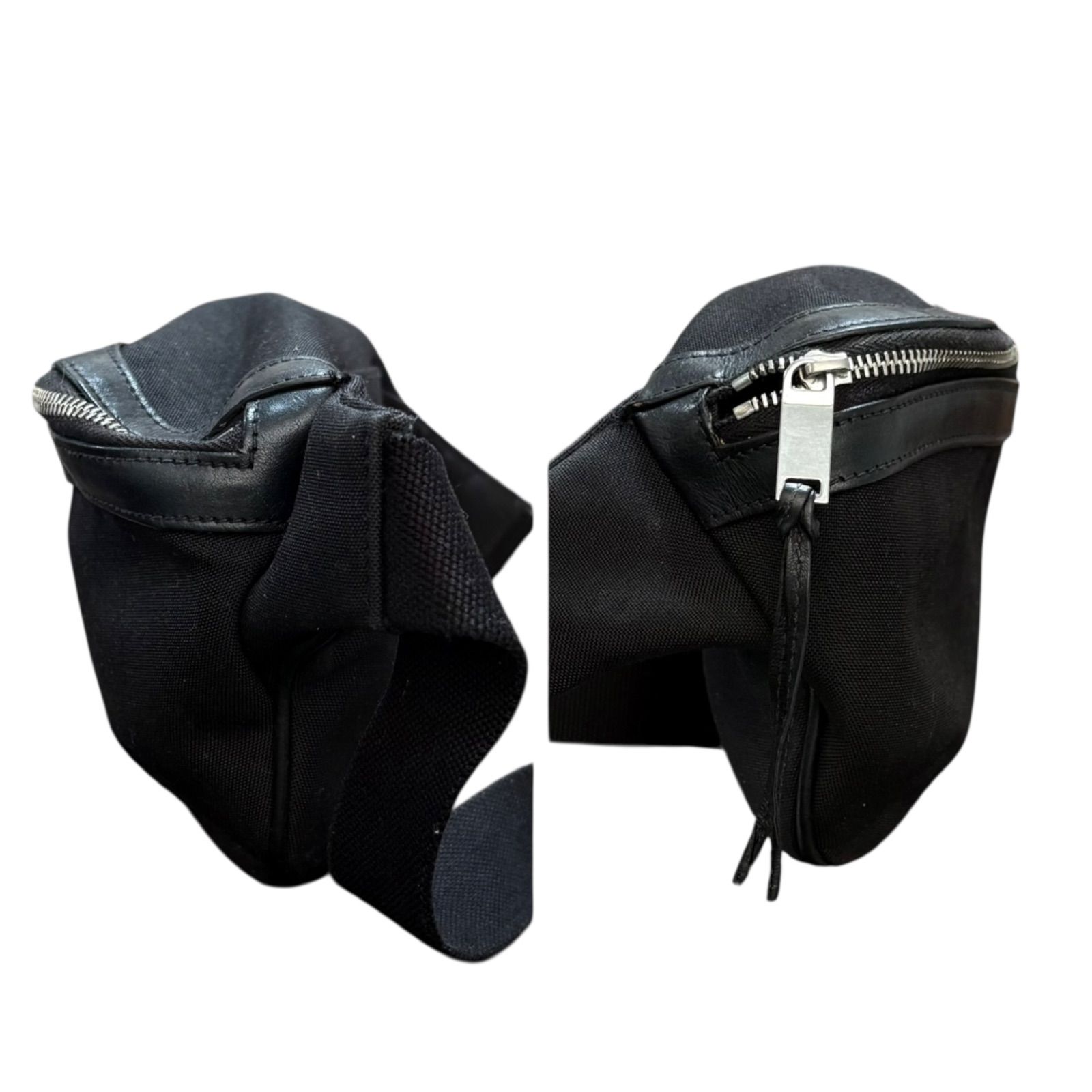 サンローラン　ボディバッグ　ウエストポーチ　レザー　黒 サンローラン Saint Laurent 現行品 シティ ボディバッグ ウエスト