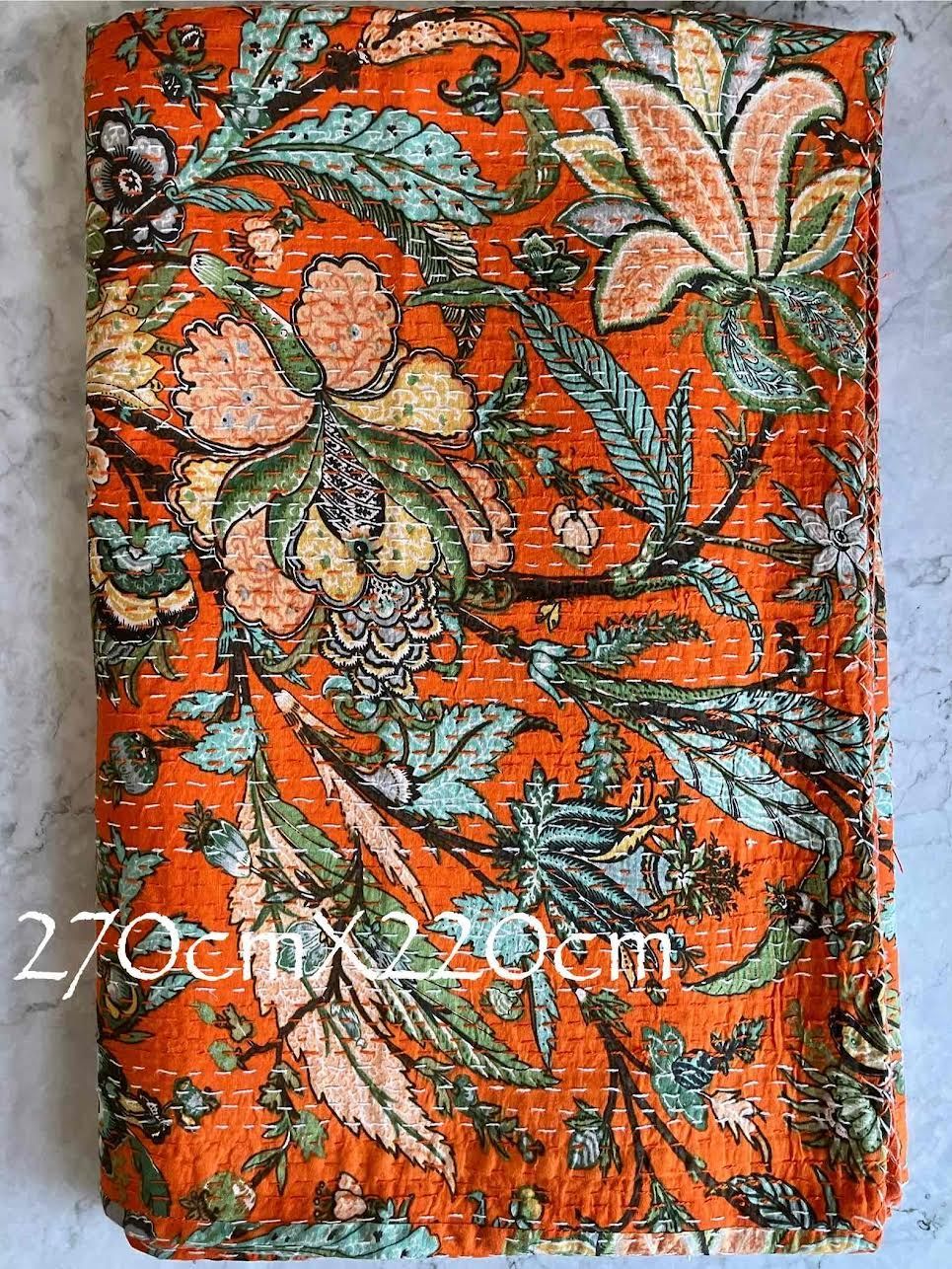 カンタキルト マルチカバー 86 Orange Night Garden