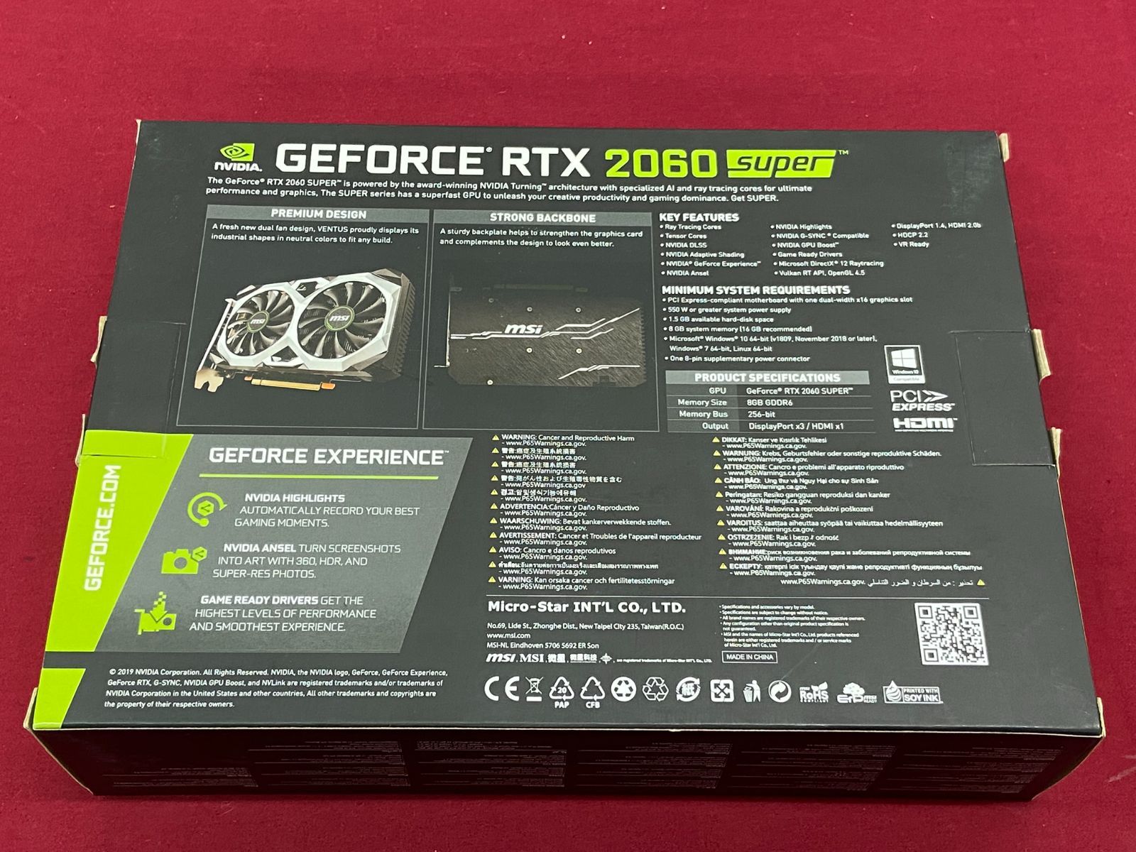 通電 簡易 使用感有 MSI GeForce RTX 2060 SUPER VENTUS XS J OC 707
