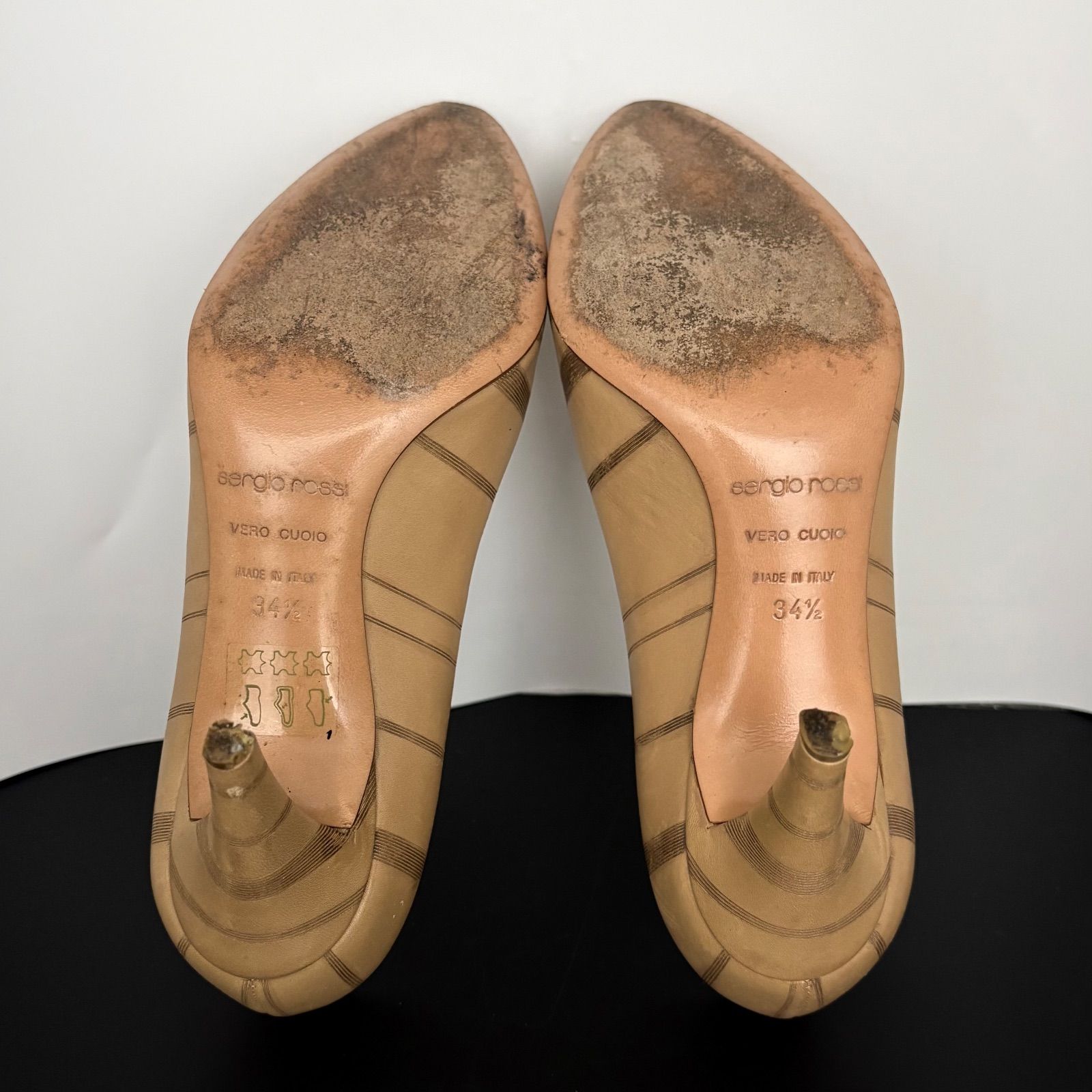 セルジオロッシ SERGIO ROSSI パンプス ストライプ ボーダー