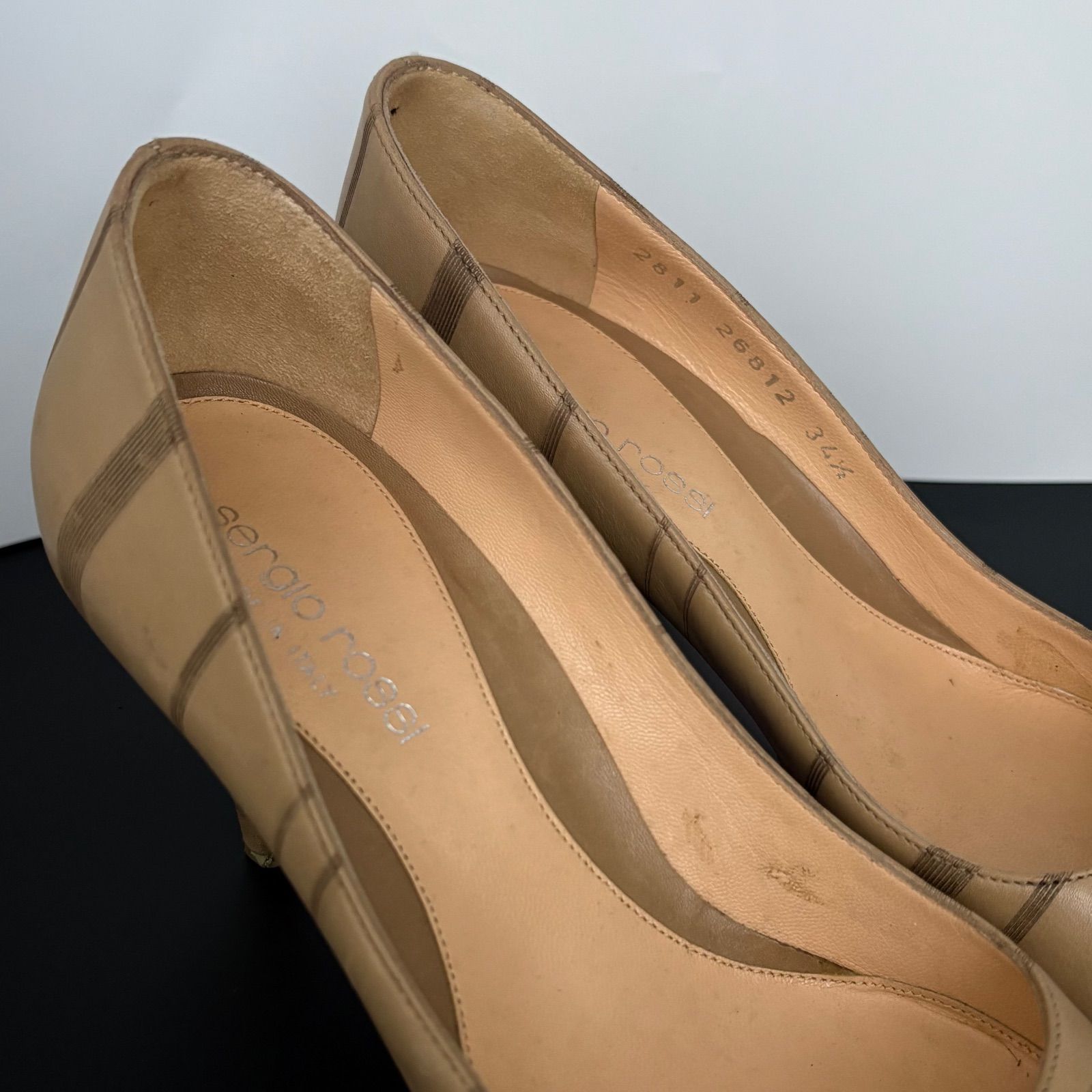 セルジオロッシ SERGIO ROSSI パンプス ストライプ ボーダー