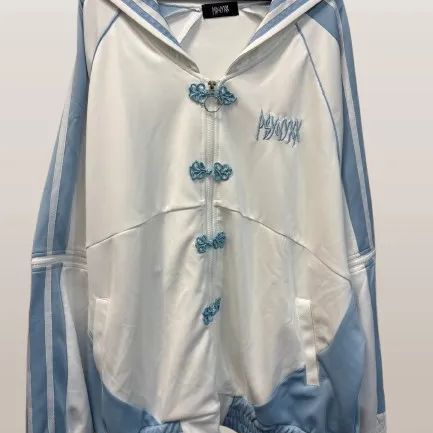 PSYNYXX プシュニクス セーラーチャイナジャージ 白×水色 フリーサイズ 19668