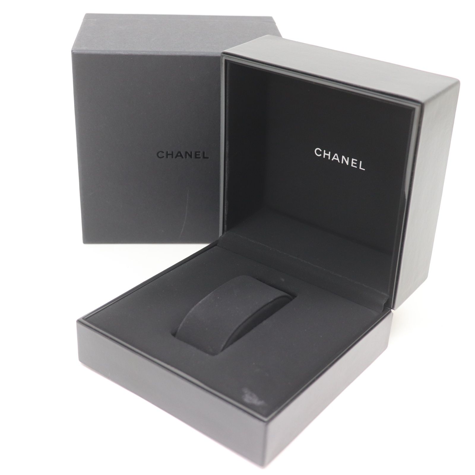 CHANEL シャネル ウォッチケース J 12用 空箱 BOX ホワイト ブラック レザー ロゴ 腕時計用 保管 ケース