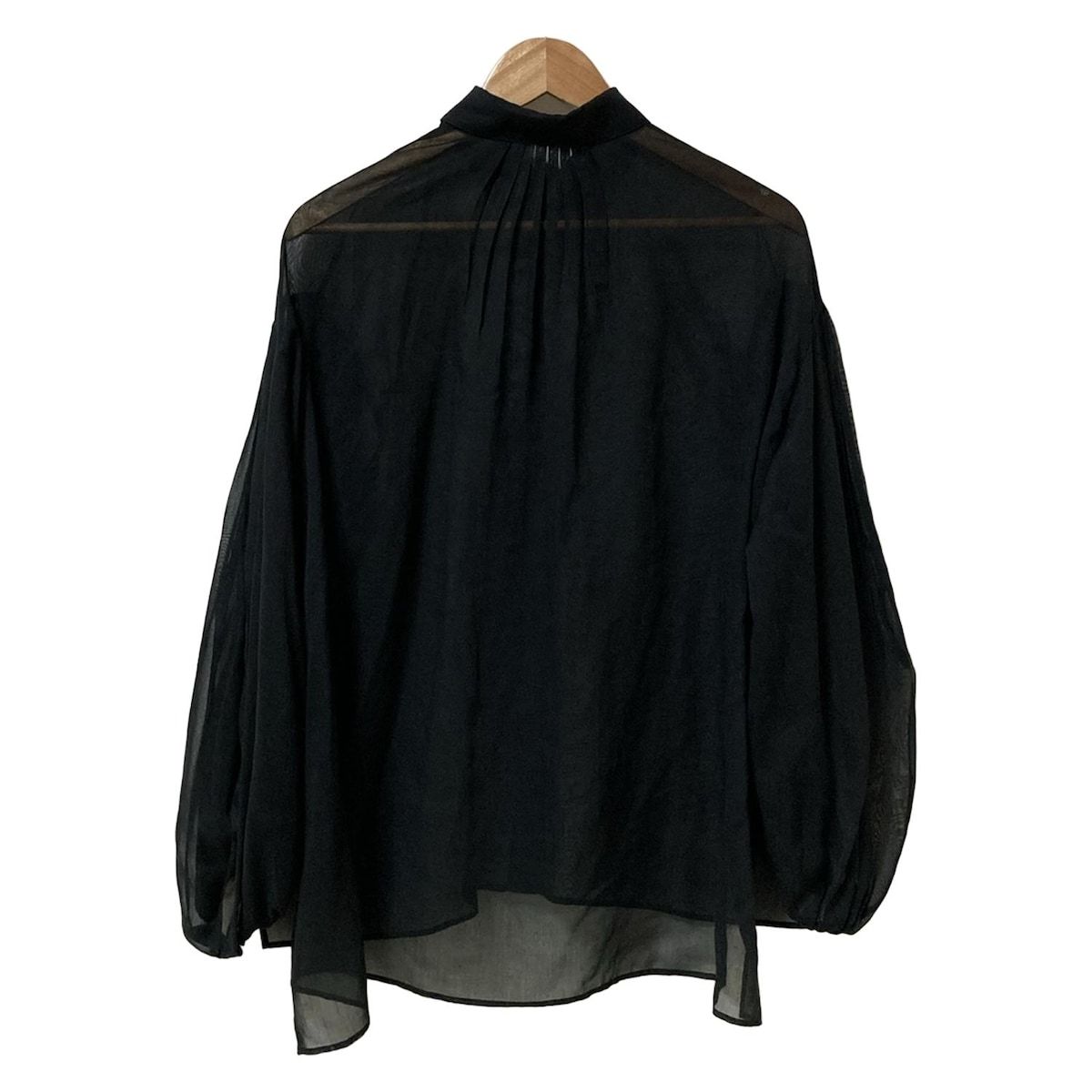 ADORE アドーア 長袖シャツブラウス サイズ38 M レディース - 黒 シースルー