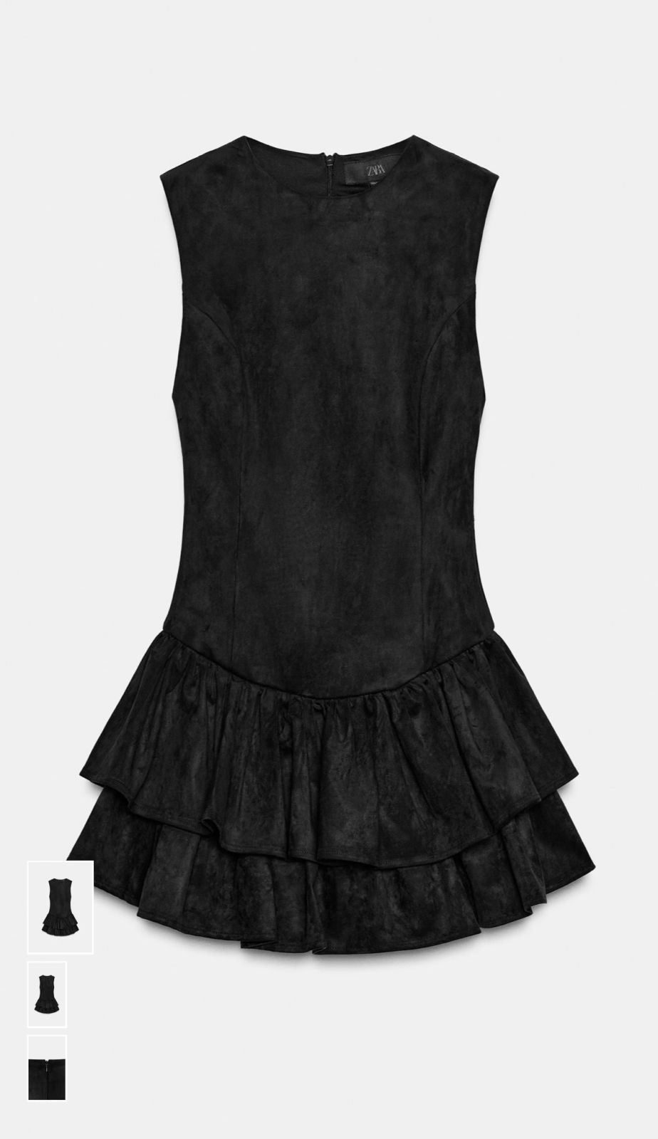 ザラ フリル フェイク スウェード ミニ ONE PIECE M