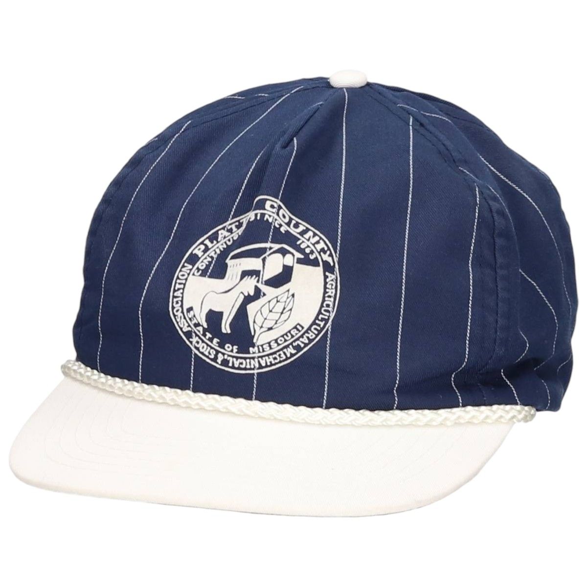 古着 80~90年代 SAIN SUN ストライプ柄 ツートン ベースボールキャップ