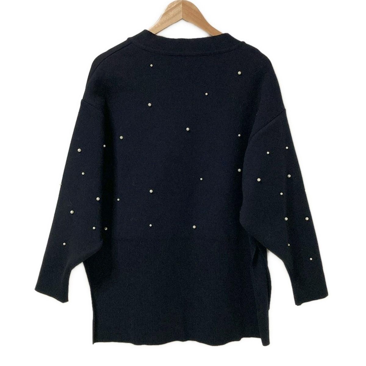 ADORE アドーア カーディガン サイズ38 M レディース - ダークネイビー 長袖 パール