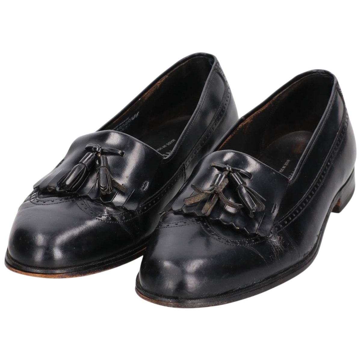 古着 ボストニアン Bostonian キルト ウイングチップ タッセルローファー 8 1 2 M メンズ26 5 cm相当 saa 014486