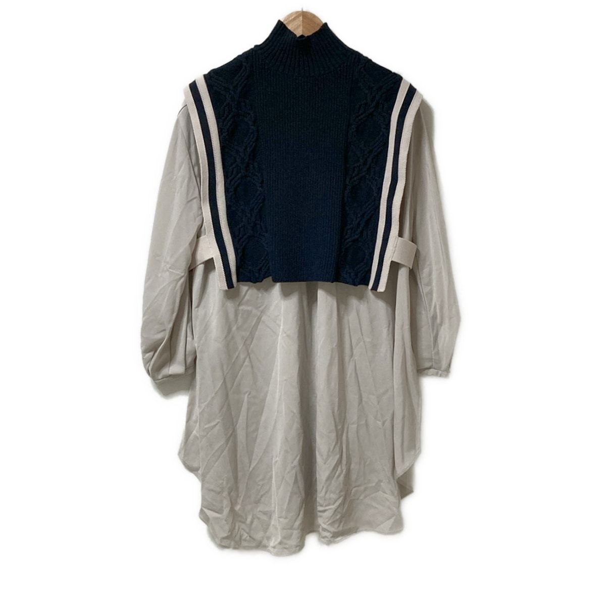 ADORE アドーア ワンピースセットアップ レディース - ベージュ×ダークネイビー