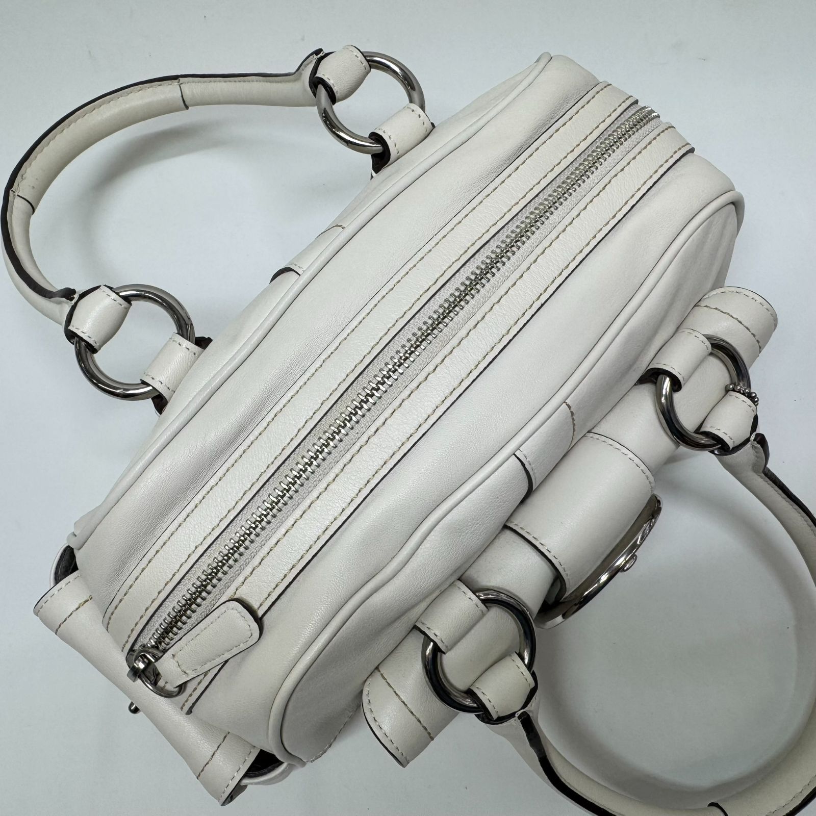 ☆【COACH】コーチ ソーホー ハンドバッグ レザー ホワイト ミニ 